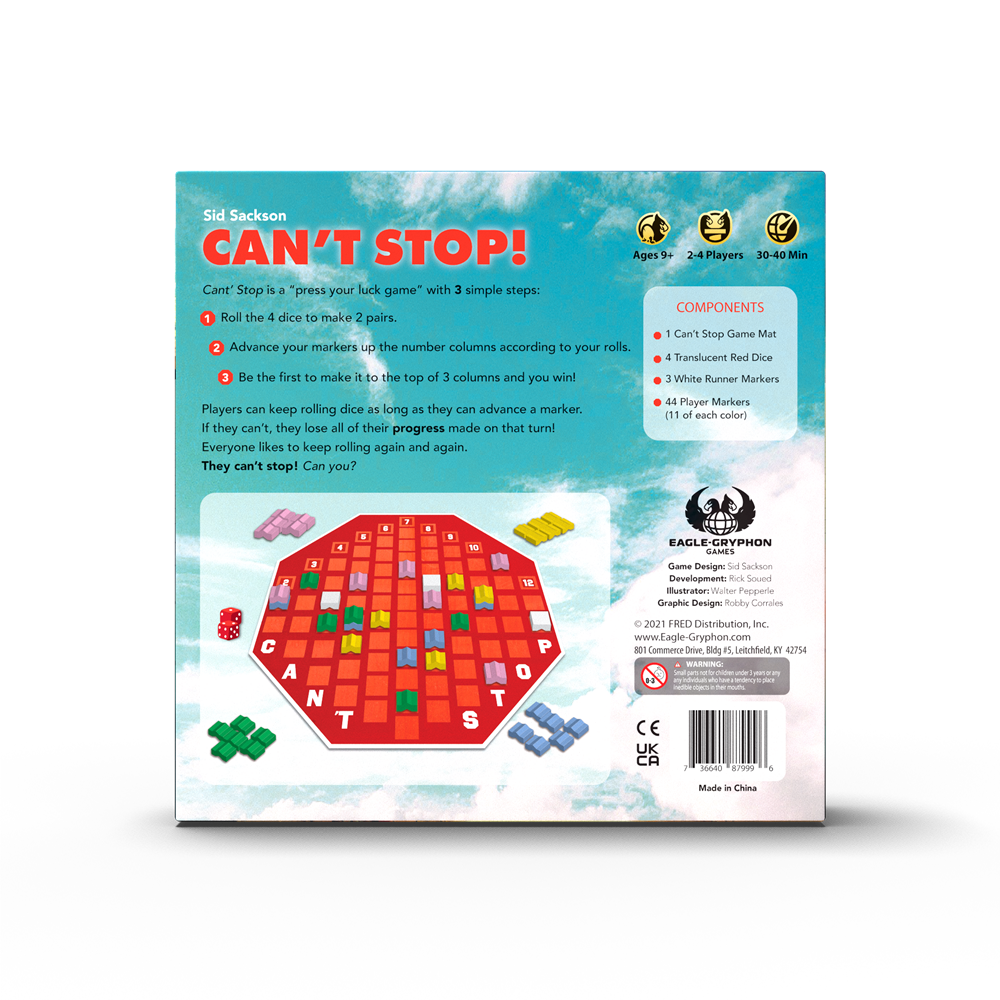 Gryphon Games Can't Stop (2021 Edition) Board Games 2 Gryphon Games Can't Stop (2021 Edition) Board Games