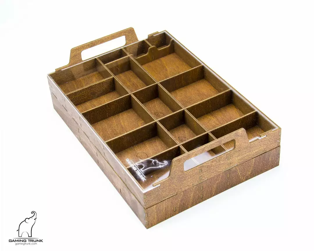Gaming Trunk - Cave Organizer For Caverna (Walnut) 6 Gaming Trunk - Cave Organizer For Caverna (Walnut)