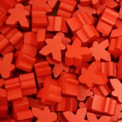 MeepleSource - Mini Meeples Pack (25 Pcs) - Red May 16-22, 2022