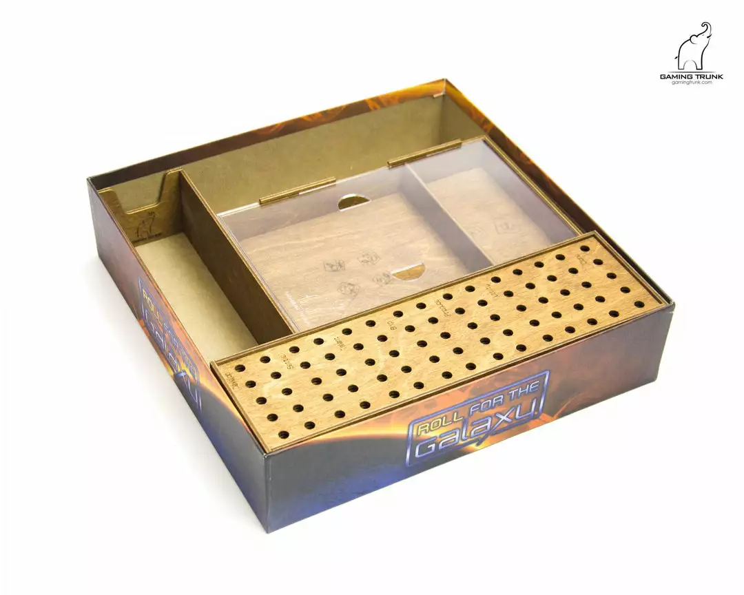 Gaming Trunk - Galactic Roll Organizer For Roll For The Galaxy (Walnut) 10 Gaming Trunk - Galactic Roll Organizer For Roll For The Galaxy (Walnut)