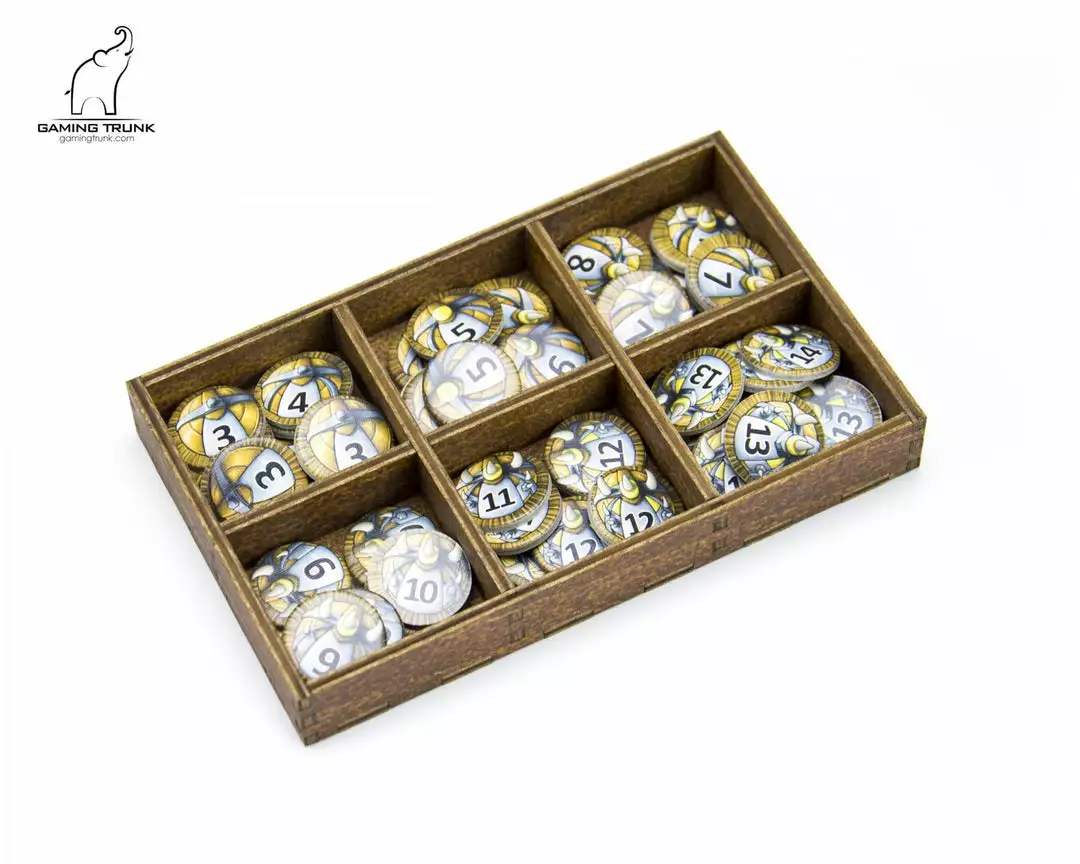 Gaming Trunk - Cave Organizer For Caverna (Walnut) 8 Gaming Trunk - Cave Organizer For Caverna (Walnut)