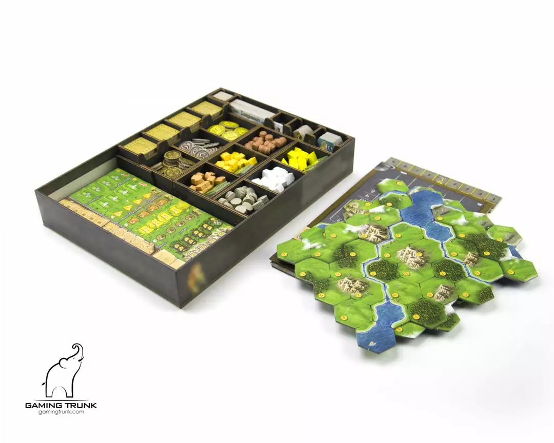 Gaming Trunk - Caledonia Organizer For Clans Of Caledonia Board Game (Black) (For First Edition Of The Game) 3 Gaming Trunk - Caledonia Organizer For Clans Of Caledonia Board Game (Black) (For First Edition Of The Game)