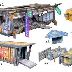 Battle Systems Ltd Board Games Battle Systems Scifi Terrain Trade Container Set (Import)