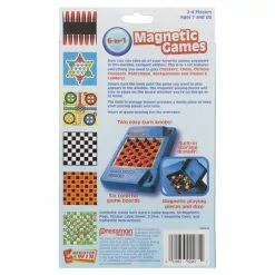 Pressman Toy Corp. 6 In1 Travel Magnetic Games Board Games