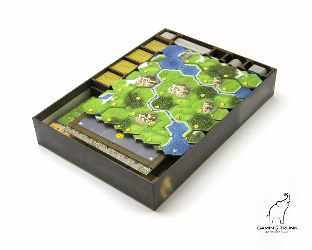 Gaming Trunk - Caledonia Organizer For Clans Of Caledonia Board Game (Black) (For First Edition Of The Game) 4 Gaming Trunk - Caledonia Organizer For Clans Of Caledonia Board Game (Black) (For First Edition Of The Game)