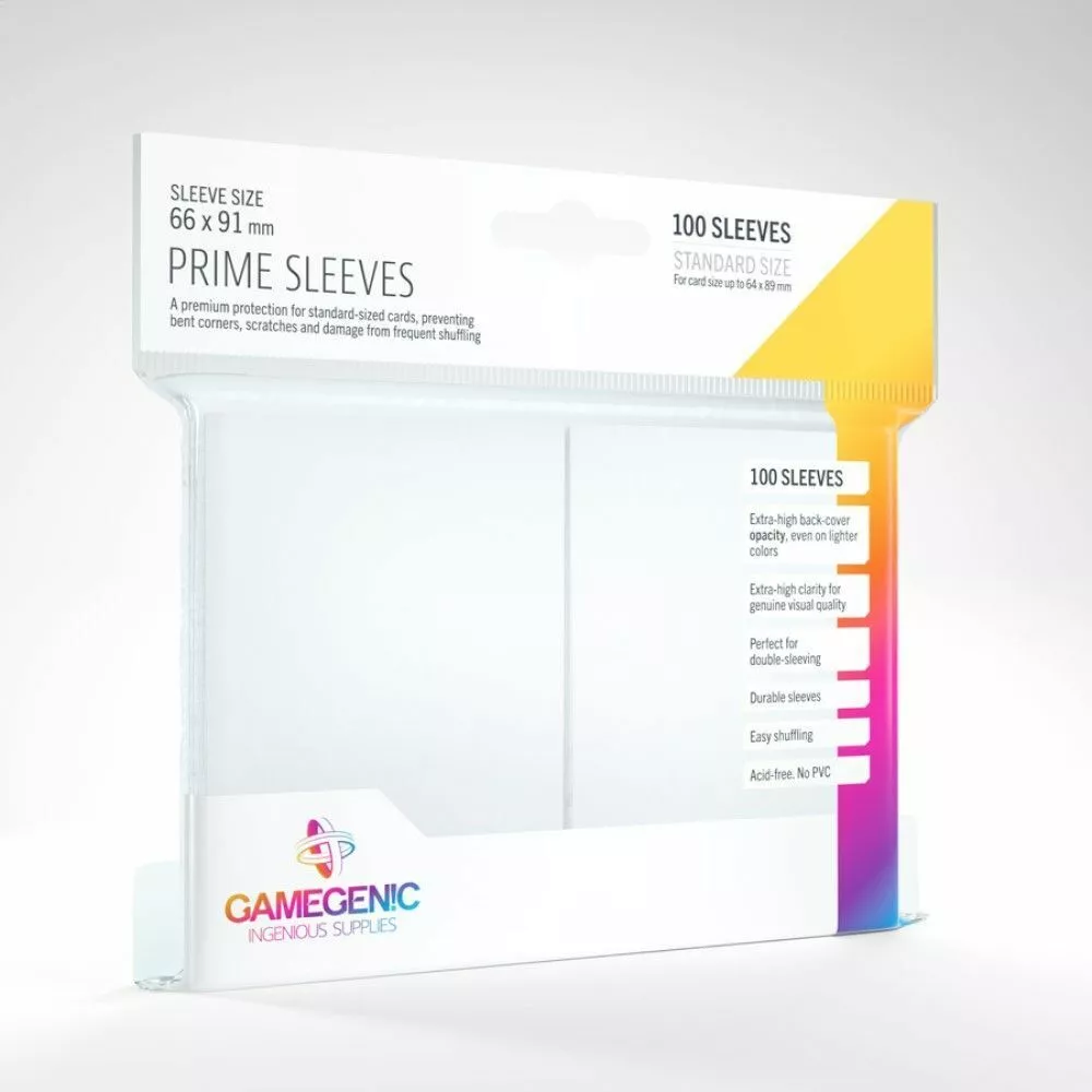 Gamegenic - Prime Sleeves - White (100ct) Jun 20-26, 2022 1 Gamegenic - Prime Sleeves - White (100ct) Jun 20-26, 2022