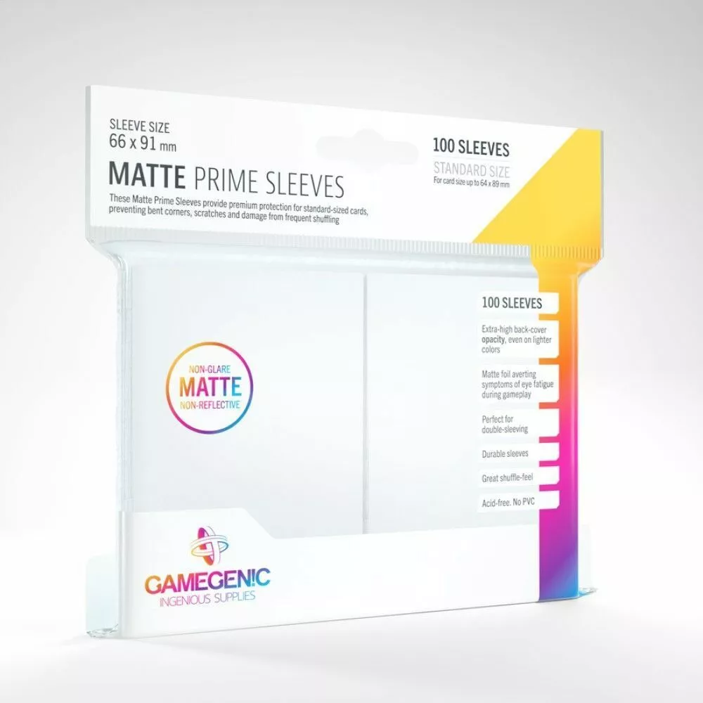 Gamegenic - Matte Prime Sleeves - White (100ct) Jun 13-19, 2022 1 Gamegenic - Matte Prime Sleeves - White (100ct) Jun 13-19, 2022