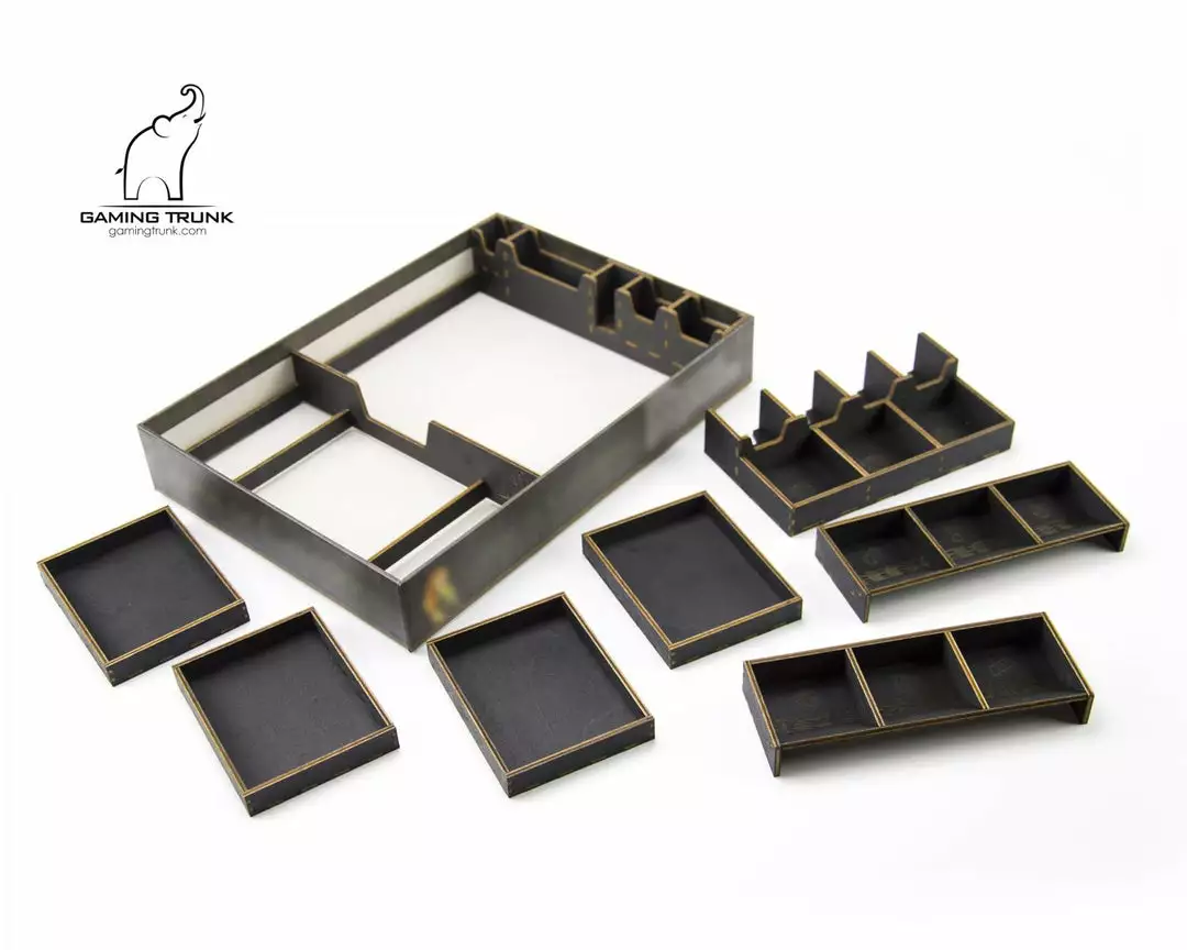 Gaming Trunk - Caledonia Organizer For Clans Of Caledonia Board Game (Black) (For First Edition Of The Game) 5 Gaming Trunk - Caledonia Organizer For Clans Of Caledonia Board Game (Black) (For First Edition Of The Game)
