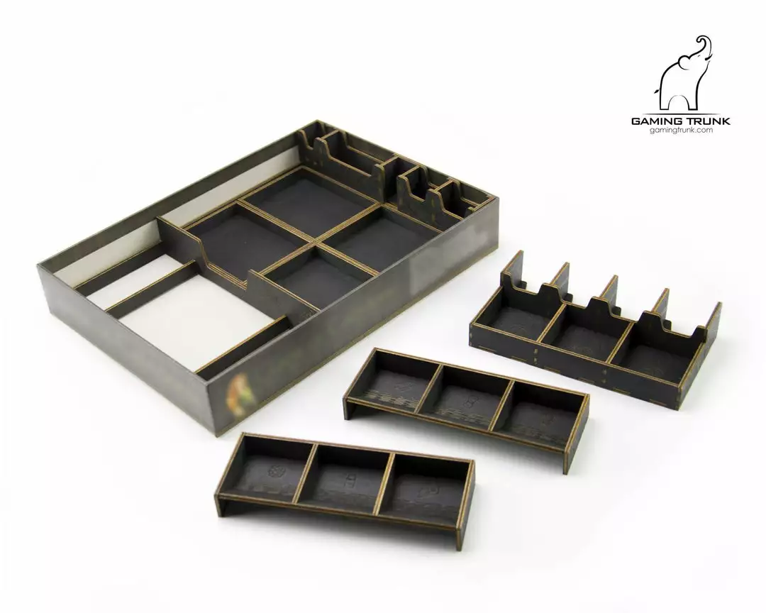 Gaming Trunk - Caledonia Organizer For Clans Of Caledonia Board Game (Black) (For First Edition Of The Game) 6 Gaming Trunk - Caledonia Organizer For Clans Of Caledonia Board Game (Black) (For First Edition Of The Game)