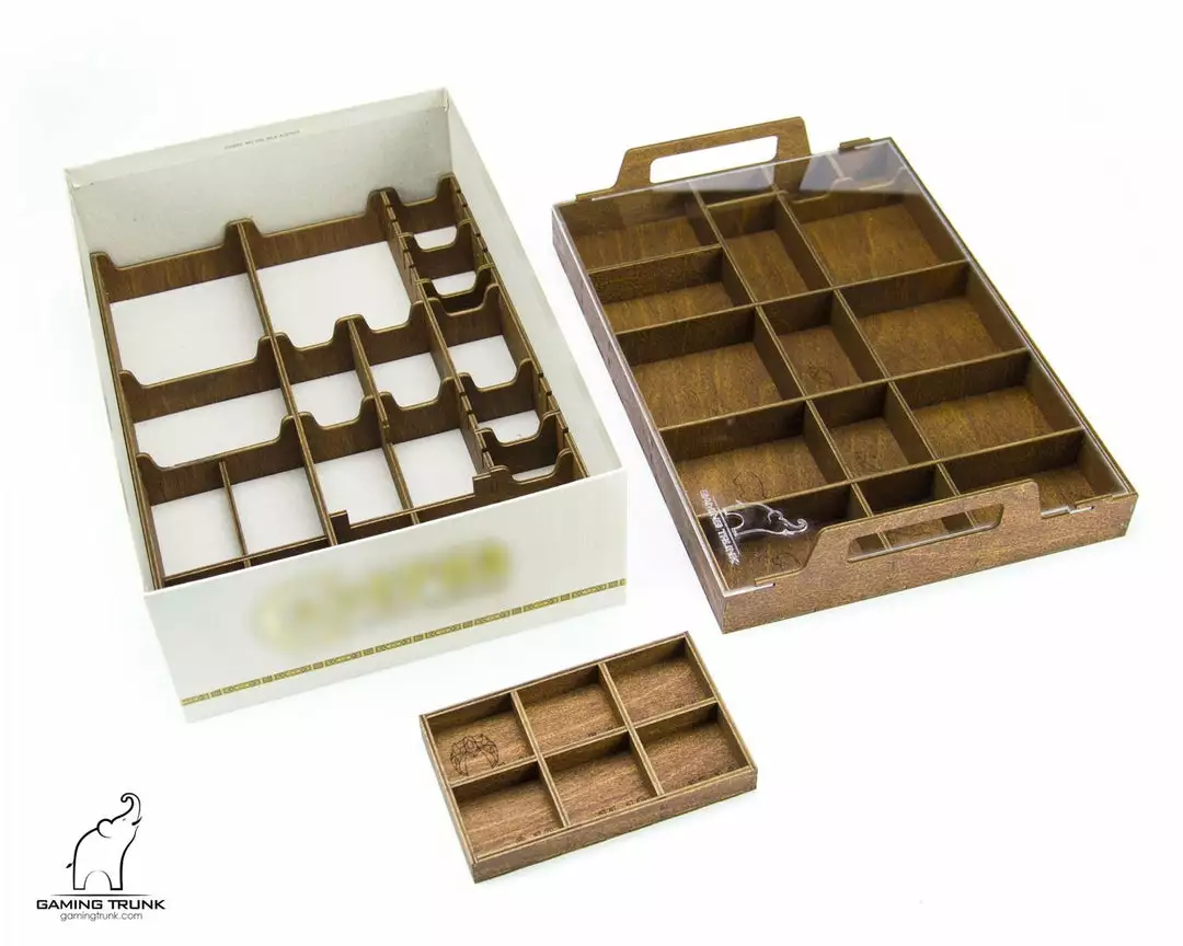 Gaming Trunk - Cave Organizer For Caverna (Walnut) 3 Gaming Trunk - Cave Organizer For Caverna (Walnut)