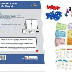 Apostrophe Games - Create Your Own Opoly Game (Blank Game Board, Box & Opoly Accessories) Board Games