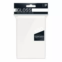 Jun 27-Jul 3, 2022 Ultra Pro - PRO-Gloss 100ct Standard Deck Protector® Sleeves: White