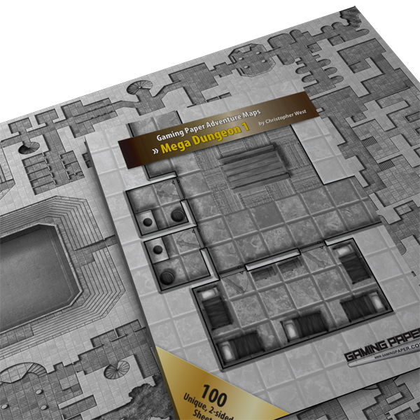 Gaming Paper Adventure Maps: Mega Dungeon 1 1 Gaming Paper Adventure Maps: Mega Dungeon 1