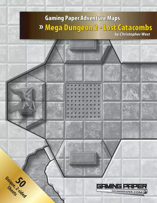 Gaming Paper Adventure Maps: Mega Dungeon 2 – Lost Catacombs Accessories 2 Gaming Paper Adventure Maps: Mega Dungeon 2 – Lost Catacombs Accessories