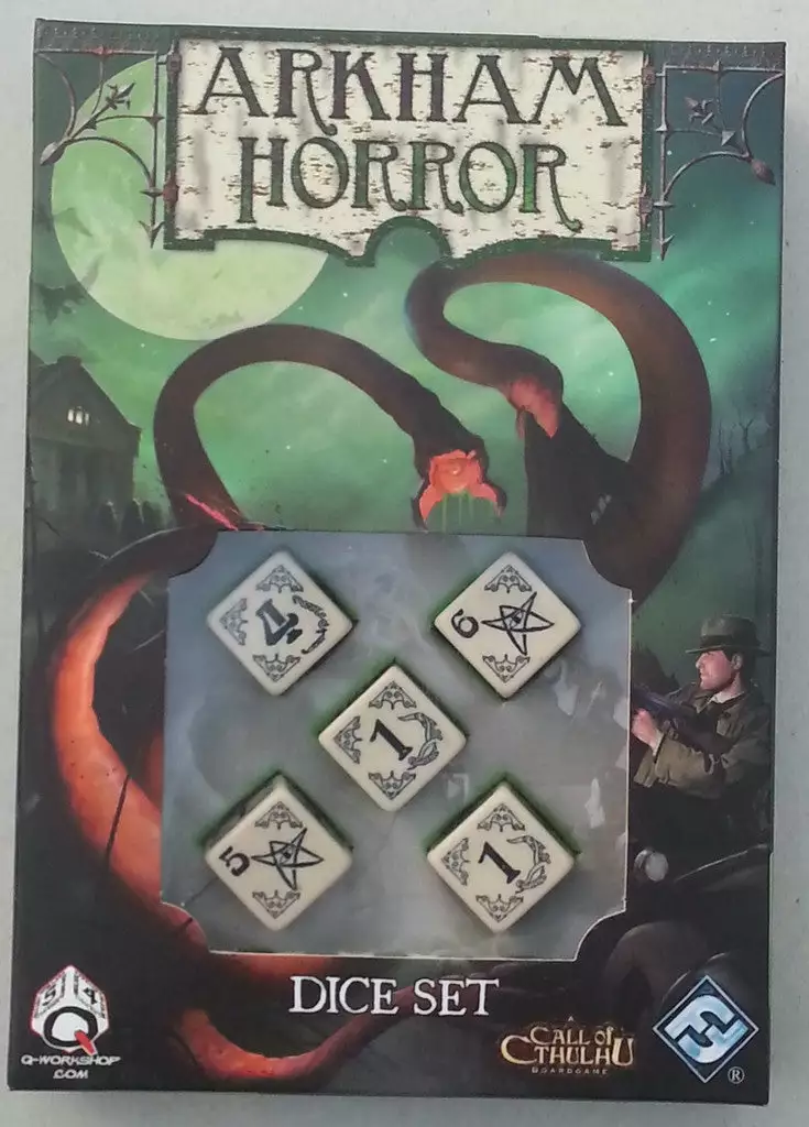 Fantasy Flight Games Accessories Arkham Horror: Dice Set (Bone Edition) 1 Fantasy Flight Games Accessories Arkham Horror: Dice Set (Bone Edition)