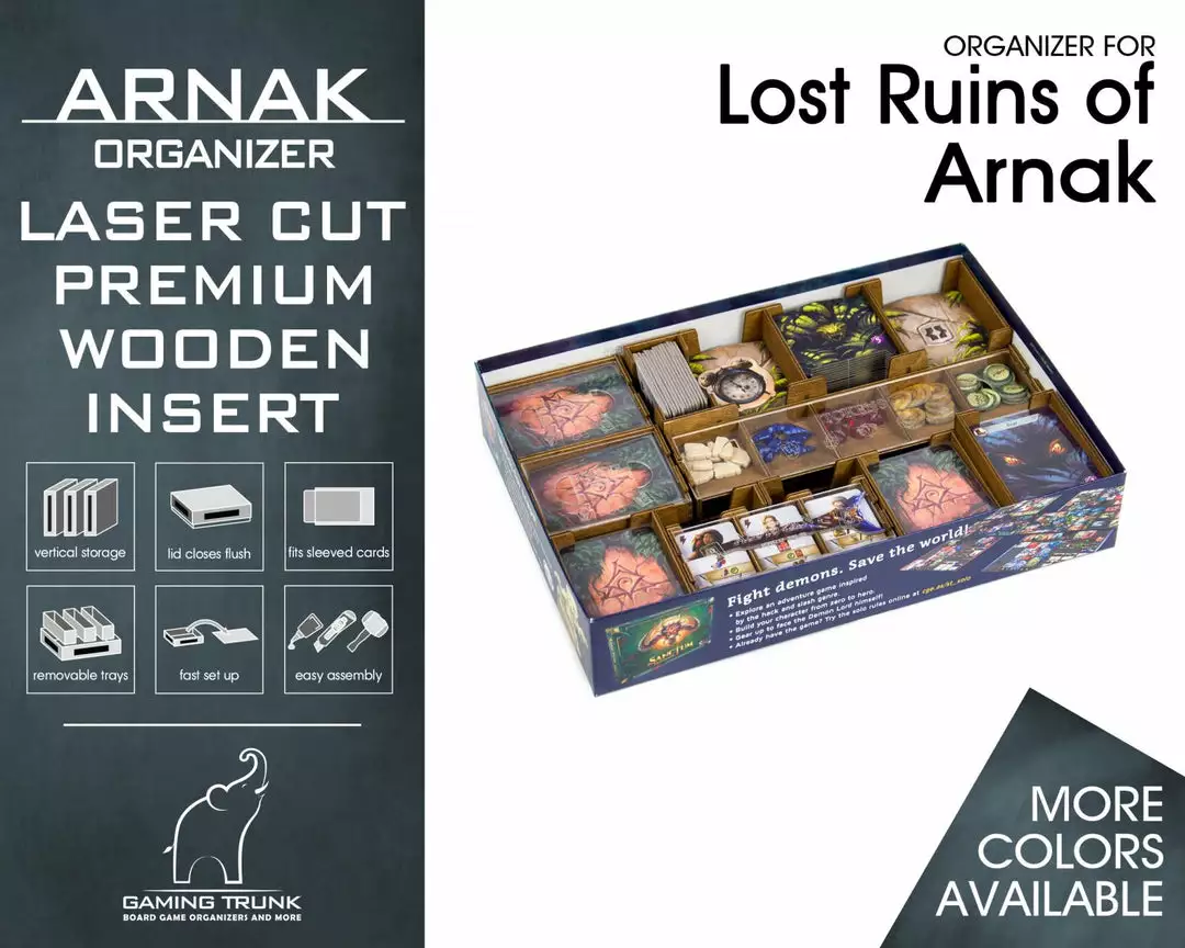 Gaming Trunk - Arnak Organizer For Lost Ruins Of Arnak (Natural Unstained) 1 Gaming Trunk - Arnak Organizer For Lost Ruins Of Arnak (Natural Unstained)