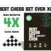 Chess Geeks Board Games Best Chess Set Ever (XL Black)
