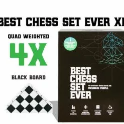 Chess Geeks Board Games Best Chess Set Ever (XL Black)