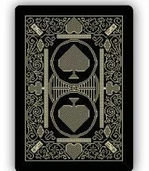 Game Salute 8-Bit Playing Cards Traditional Black And Gold Deck Board Games