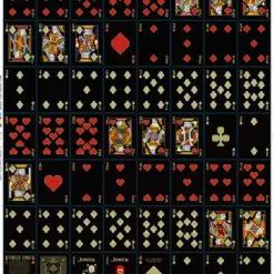 Game Salute 8-Bit Playing Cards Traditional Black And Gold Deck Board Games