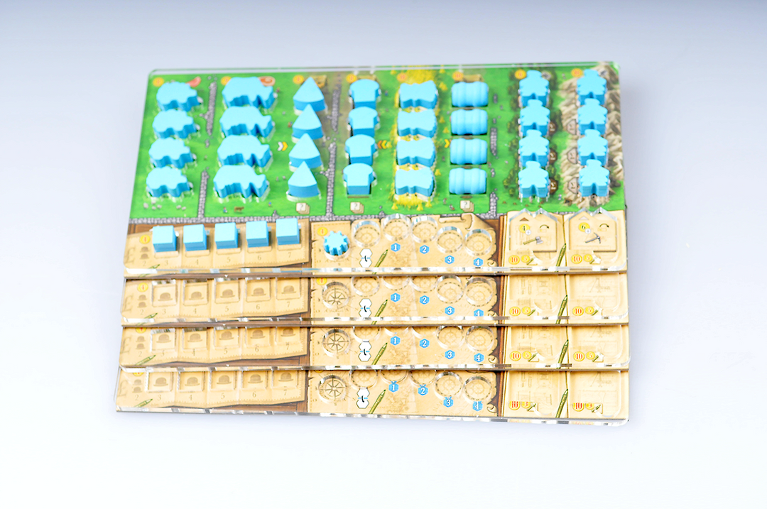 Meeple Realty - Caledonia Settlement (Compatible With Clans Of Caledonia) (Includes Plexiglass Overlay) (For First Edition Of The Game) 3 Meeple Realty - Caledonia Settlement (Compatible With Clans Of Caledonia) (Includes Plexiglass Overlay) (For First Edition Of The Game)