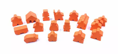 MeepleSource - 19-Piece Set Of Orange Meeples (Compatible With Carcassonne & Expansions) 1 MeepleSource - 19-Piece Set Of Orange Meeples (Compatible With Carcassonne & Expansions)