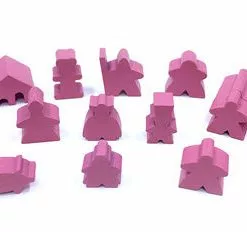 MeepleSource - 19-Piece Set Of Pink Meeples (Compatible With Carcassonne & Expansions) May 16-22, 2022