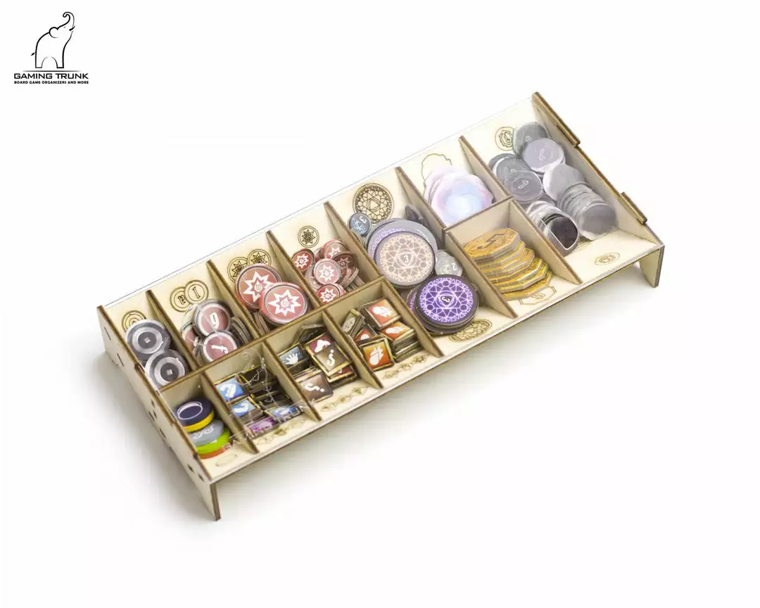 Gaming Trunk - Gloom Tavern Organizer For Gloomhaven With Forgotten Circles (Natural Unstained) 5 Gaming Trunk - Gloom Tavern Organizer For Gloomhaven With Forgotten Circles (Natural Unstained)