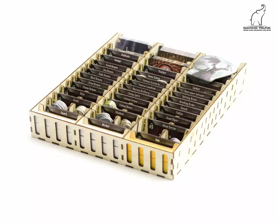 Gaming Trunk - Gloom Tavern Organizer For Gloomhaven With Forgotten Circles (Natural Unstained) 3 Gaming Trunk - Gloom Tavern Organizer For Gloomhaven With Forgotten Circles (Natural Unstained)