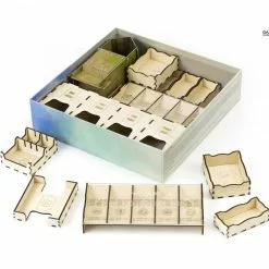 Gaming Trunk - Wings Organizer Compatible With Wingspan (Natural Unstained)