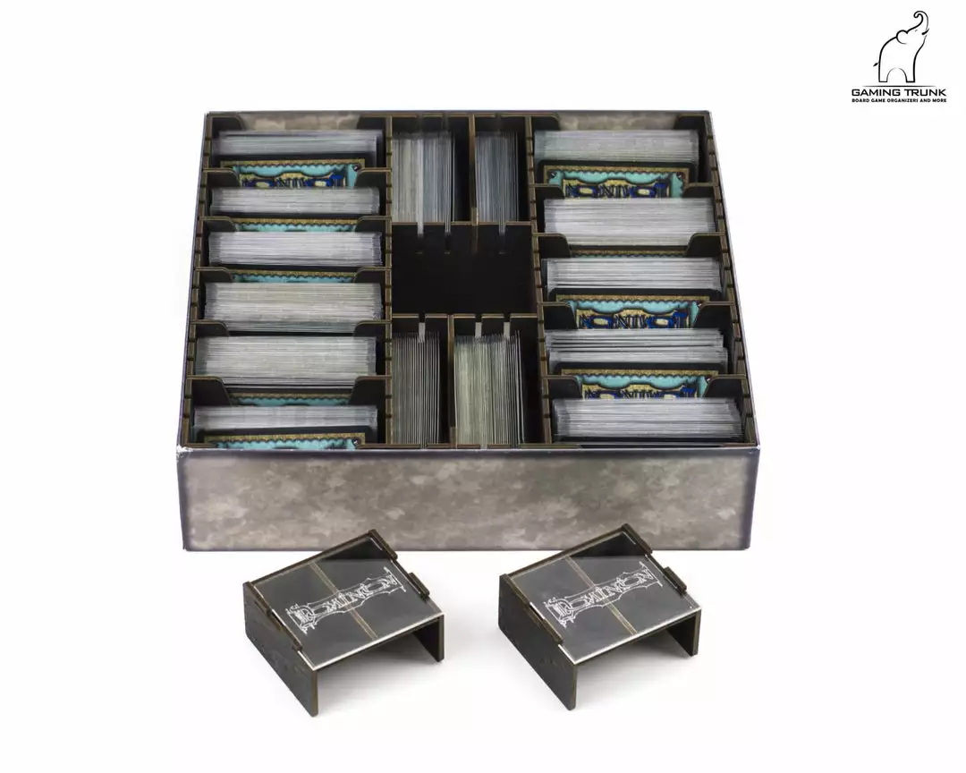 Gaming Trunk - Powerful Organizer For Dominion (Walnut. For Unsleeved Cards) 10 Gaming Trunk - Powerful Organizer For Dominion (Walnut. For Unsleeved Cards)