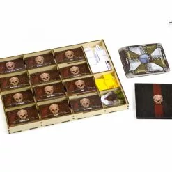 Gaming Trunk - Lion Jaws Organizer Compatible With Gloomhaven: Jaws Of The Lion (Natural Unstained)