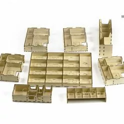 Gaming Trunk - Lion Jaws Organizer Compatible With Gloomhaven: Jaws Of The Lion (Natural Unstained)