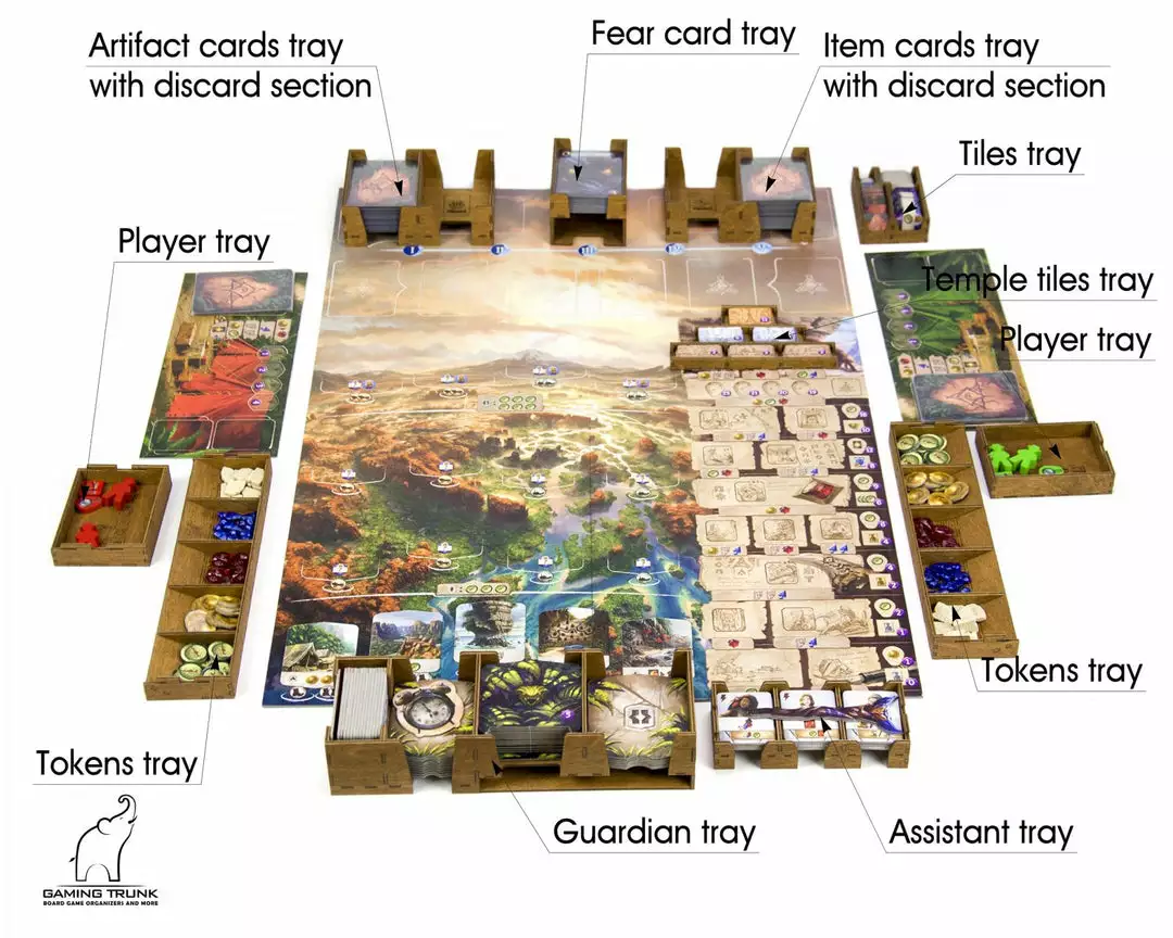 Gaming Trunk - Arnak Organizer For Lost Ruins Of Arnak (Natural Unstained) 3 Gaming Trunk - Arnak Organizer For Lost Ruins Of Arnak (Natural Unstained)