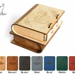 Gaming Trunk - Secret Letter Case And 14 Wooden Heart Tokens For Love Letter (Walnut)