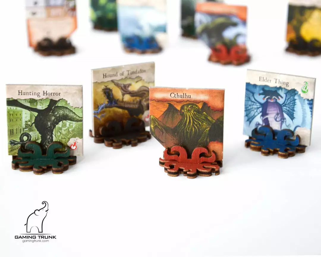 Gaming Trunk - Monster Stands For Eldritch Horror And Arkham Horror (Red) (Sets Of 5) 1 Gaming Trunk - Monster Stands For Eldritch Horror And Arkham Horror (Red) (Sets Of 5)