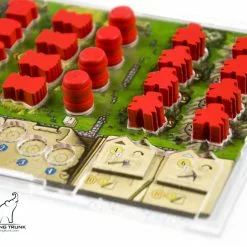 Gaming Trunk - Acrylic Overlay With A Backboard For Clans Of Caledonia Player Board. A Set Of Four (for First Edition Of The Game)