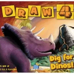 Blue Orange Games Board Games Draw 4: Dig For Dinos!
