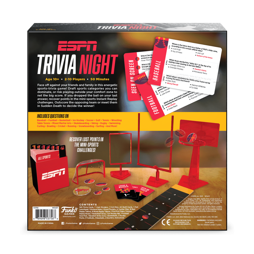 Funko Games Board Games ESPN Trivia Night 2 Funko Games Board Games ESPN Trivia Night
