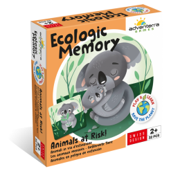 Adventerra Games Ecologic Memory: Animals At Risk! (32 Pieces)