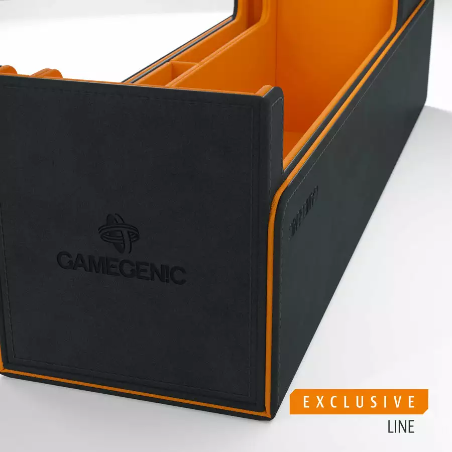 Gamegenic: Cards Lair Convertible Deck Box Exclusive Edition - Black / Orange (400ct) 10 Gamegenic: Cards Lair Convertible Deck Box Exclusive Edition - Black / Orange (400ct)