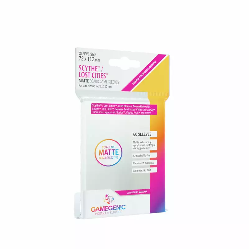 Jun 13-19, 2022 Gamegenic - Scythe / Lost Cities Matte Sleeves (60ct) 1 Jun 13-19, 2022 Gamegenic - Scythe / Lost Cities Matte Sleeves (60ct)