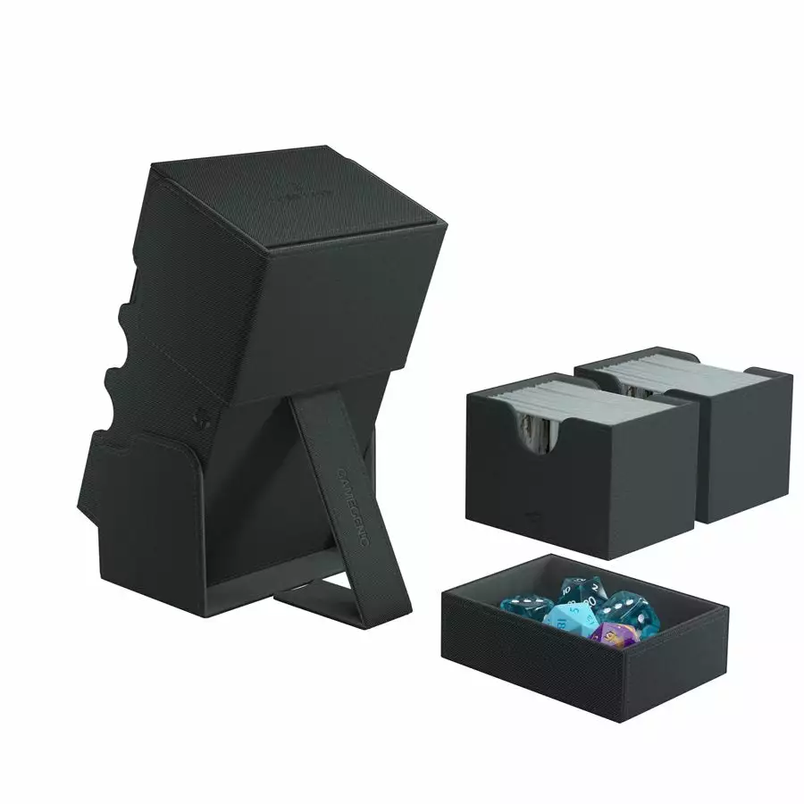 Deck Boxes Gamegenic: Stronghold Convertible Deck Box - Black (200ct) 4 Deck Boxes Gamegenic: Stronghold Convertible Deck Box - Black (200ct)