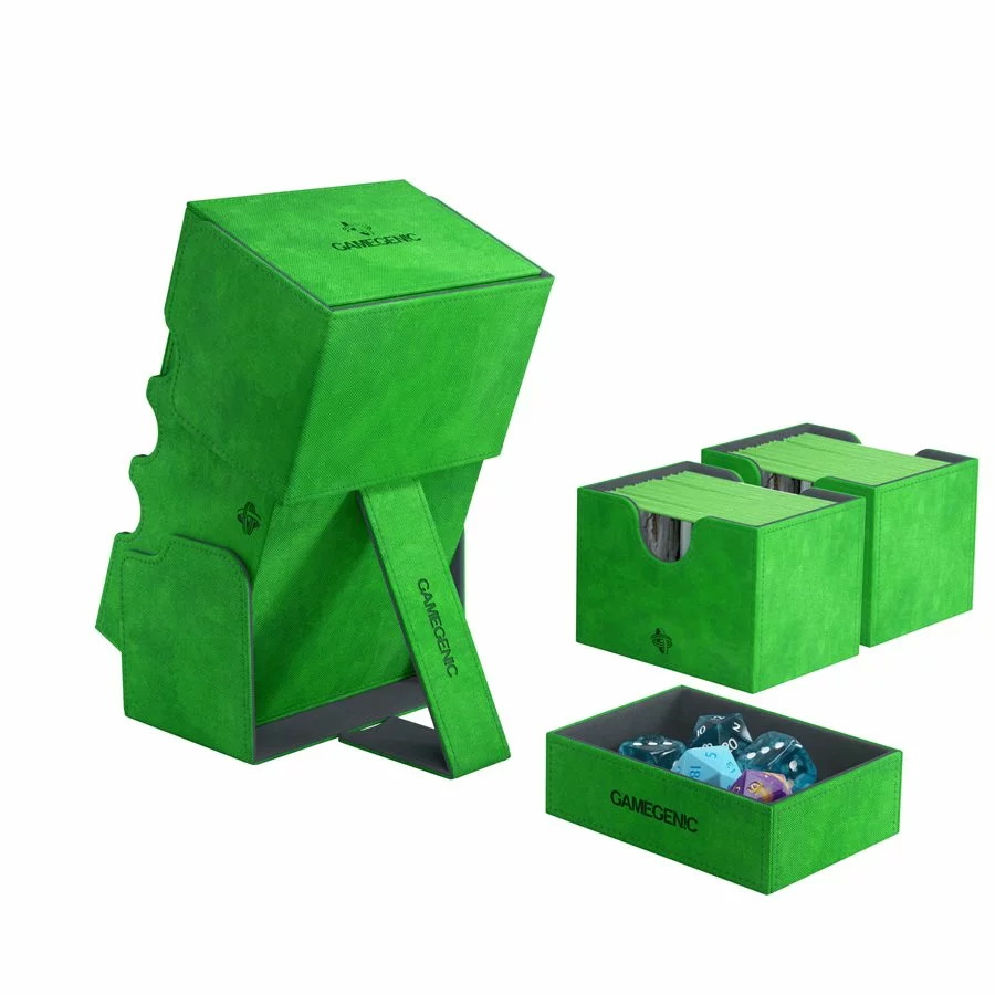 Deck Boxes Gamegenic: Stronghold Convertible Deck Box - Green (200ct) 4 Deck Boxes Gamegenic: Stronghold Convertible Deck Box - Green (200ct)
