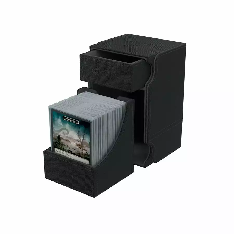 Gamegenic: Watchtower Convertible Deck Box - Black (100ct) Deck Boxes 1 Gamegenic: Watchtower Convertible Deck Box - Black (100ct) Deck Boxes