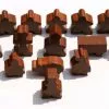 Hans Im Glück Carcassonne: Meeple - Complete Toy Figure Set (19 Pieces) (Wood Brown) Import Games