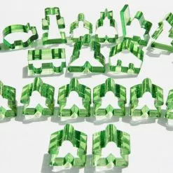 Hans Im Glück Carcassonne: Meeple - Complete Toy Figure Set (19 Pieces) (Transparent Light Green) Import Games