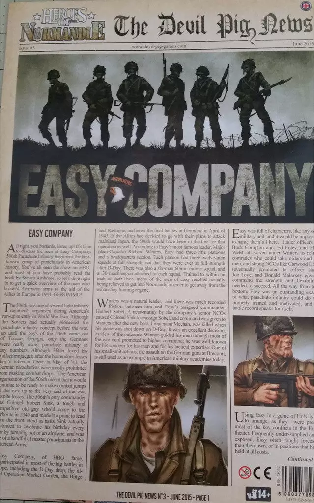 Devil Pig Games Heroes Of Normandie: Gazette #3 Board Games 1 Devil Pig Games Heroes Of Normandie: Gazette #3 Board Games