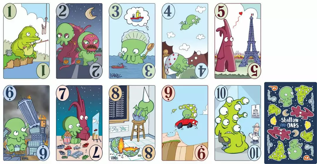 Cheapass Games Board Games Pairs: Shallow Ones Deck 3 Cheapass Games Board Games Pairs: Shallow Ones Deck