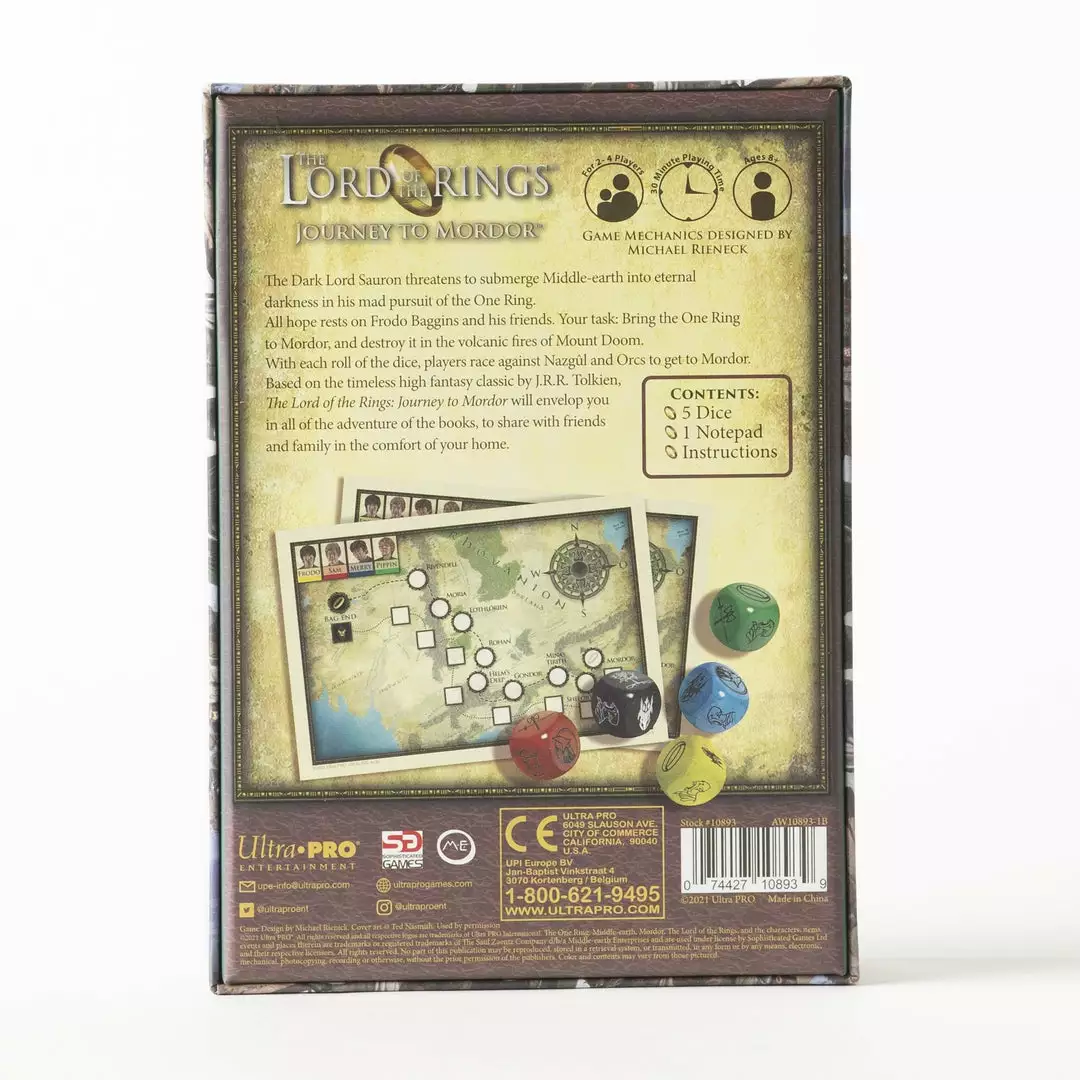Ultra PRO The Lord Of The Rings: Journey To Mordor Board Games 2 Ultra PRO The Lord Of The Rings: Journey To Mordor Board Games